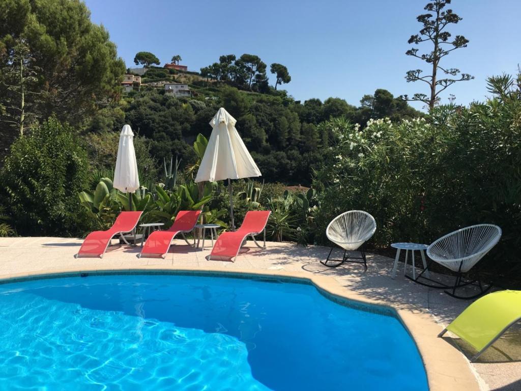 Villa Les Yuccas - Pool - Sea View 滨海卡涅 外观 照片